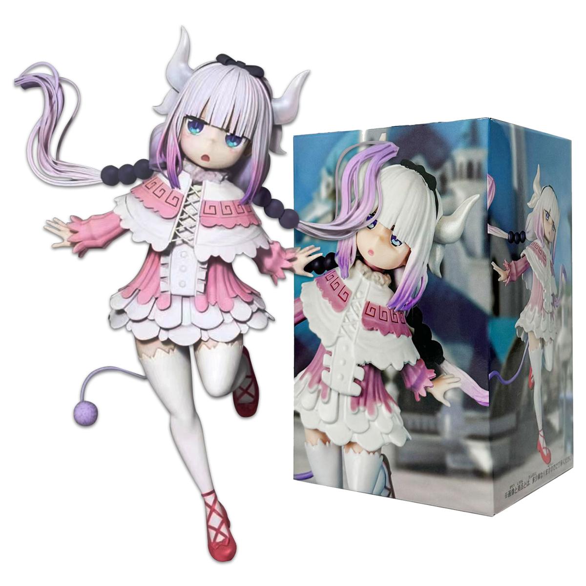 16CM Anime Miss Kobayashi's Dragon Maid KannaKamui Verspielte Katze Drache Tohru Modell Spielzeug Geschenk Sammlung Actionfigur Geschenk Puppe With box