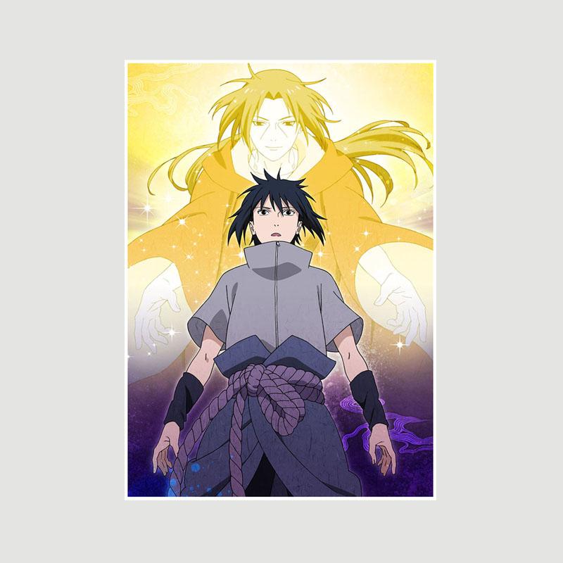 Klassisches Anime Naruto-Poster, weißes Papier, Cartoon-Rollen, Poster und Drucke, Heimdekoration, Wandbild, Raumdekoration, Kunst, Malerei, Fans-Sammlung 42x30cm