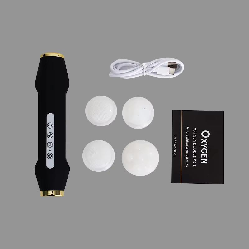 2025Upgrade Sauerstoff-Blasenstift, tragbares CO2-Sauerstoff-Gesichtsgerät für die Hautpflege, CO2-Gel-Gesichtsbehandlung, Gesichts-SPA-Sauerstoff-Schönheit schwarz