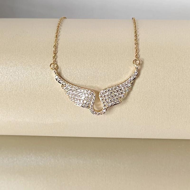 Jewelr Engelsflügel Halskette Kette Frauen Schmuck Mode Geschenk Zirocns Engel mit Flügeln Halskette