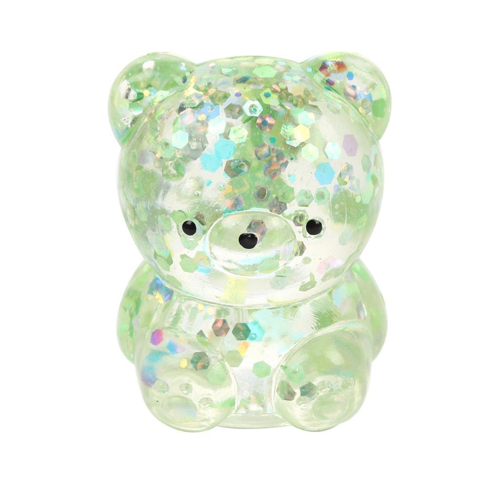 Gummibärchen Bär Squishy Fidget Spielzeug Weich Lustig Zucker Stressball Sensorisches Spielzeug Niedliches Stressabbau Spielzeug grün
