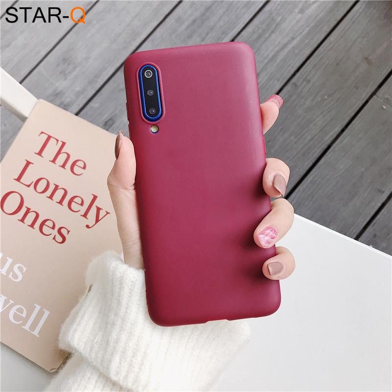 Candy Color Silikon Handyhülle für Samsung Galaxy A50 A70 A30 A40 A20 A10 Galaxi A51 A71 A20e M30s A7 2018 Matte Soft Tpu Hüllen a70 wein rot