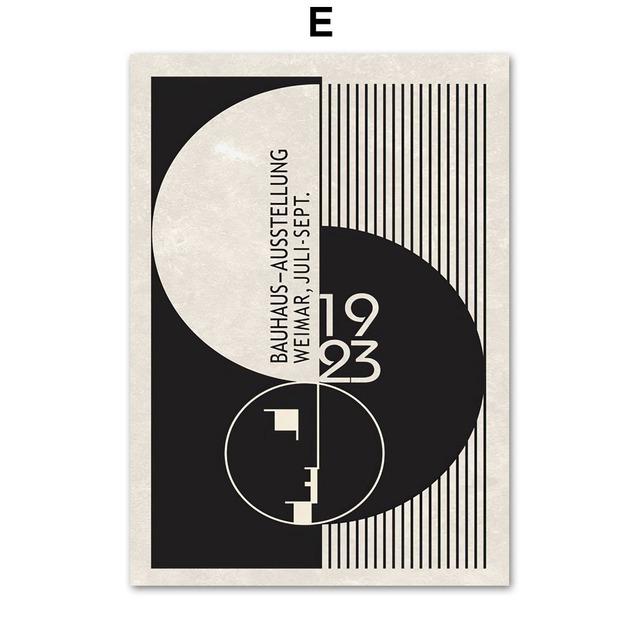 Bauhaus Abstrakte Geometrische Muster Farbe Moderne Poster Drucke Bild Leinwand Kunst Wand Dekoration Hause Gemälde Für Wohnzimmer 21*30cm