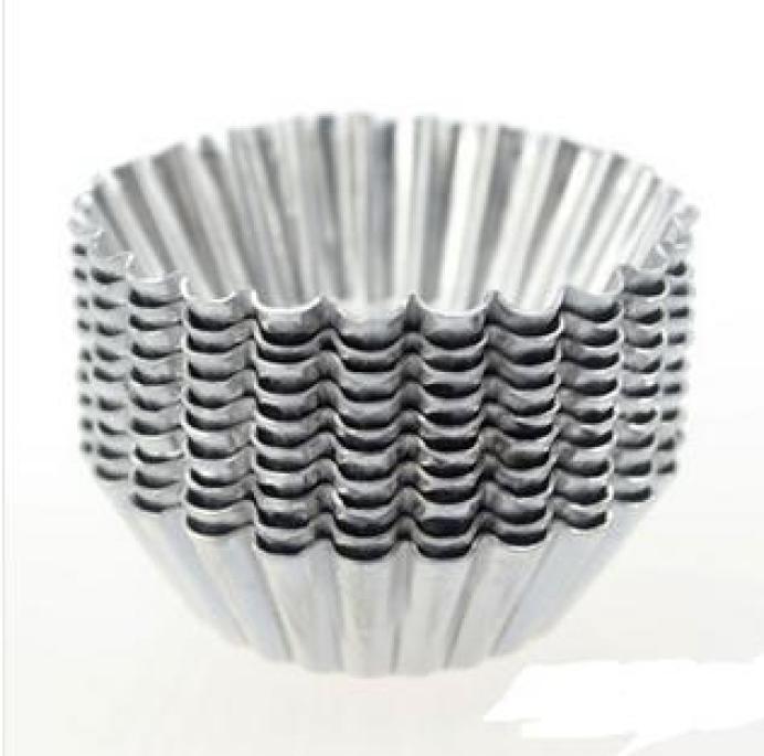 10 teile/satz 7 cm Weißblech Blume Kuchen Ei Torte Form Küche Werkzeuge Backform (Farbe: Silber)