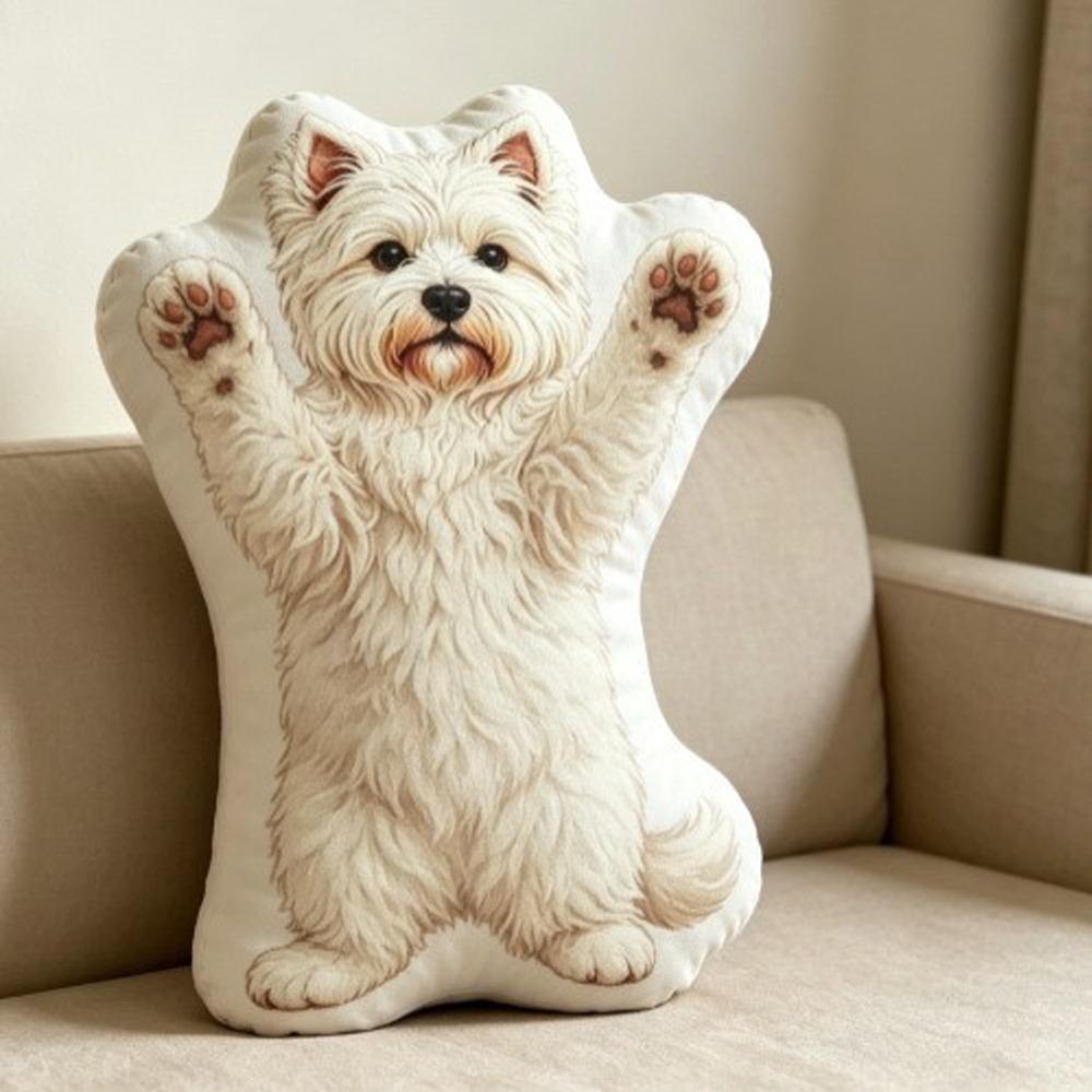 Hundeförmiges Kissen Tier-Kuschelkissen Weicher Plüschstoff Pp-Baumwollfüllung Shiba-Hundekissen Konturierte Form