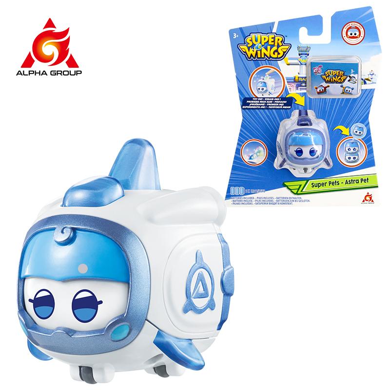 Super Wings Super Pet-Tino Haustier-Dinosaurier Mit Funkelndem Licht Schiebefläche Zum Ändern Der Emotion Stapelbare Actionfiguren Kinderspielzeug Geschenk blue