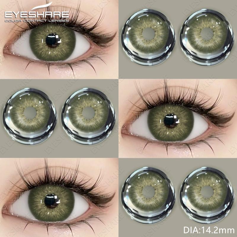 EYESHARE 2 Stück PATTAYA Farbige Kontaktlinsen für Augen 0 ~ -8.00 Dioptrien Myopie Kontaktlinsen Natürliche Linse Schönheitskosmetik -5.00
