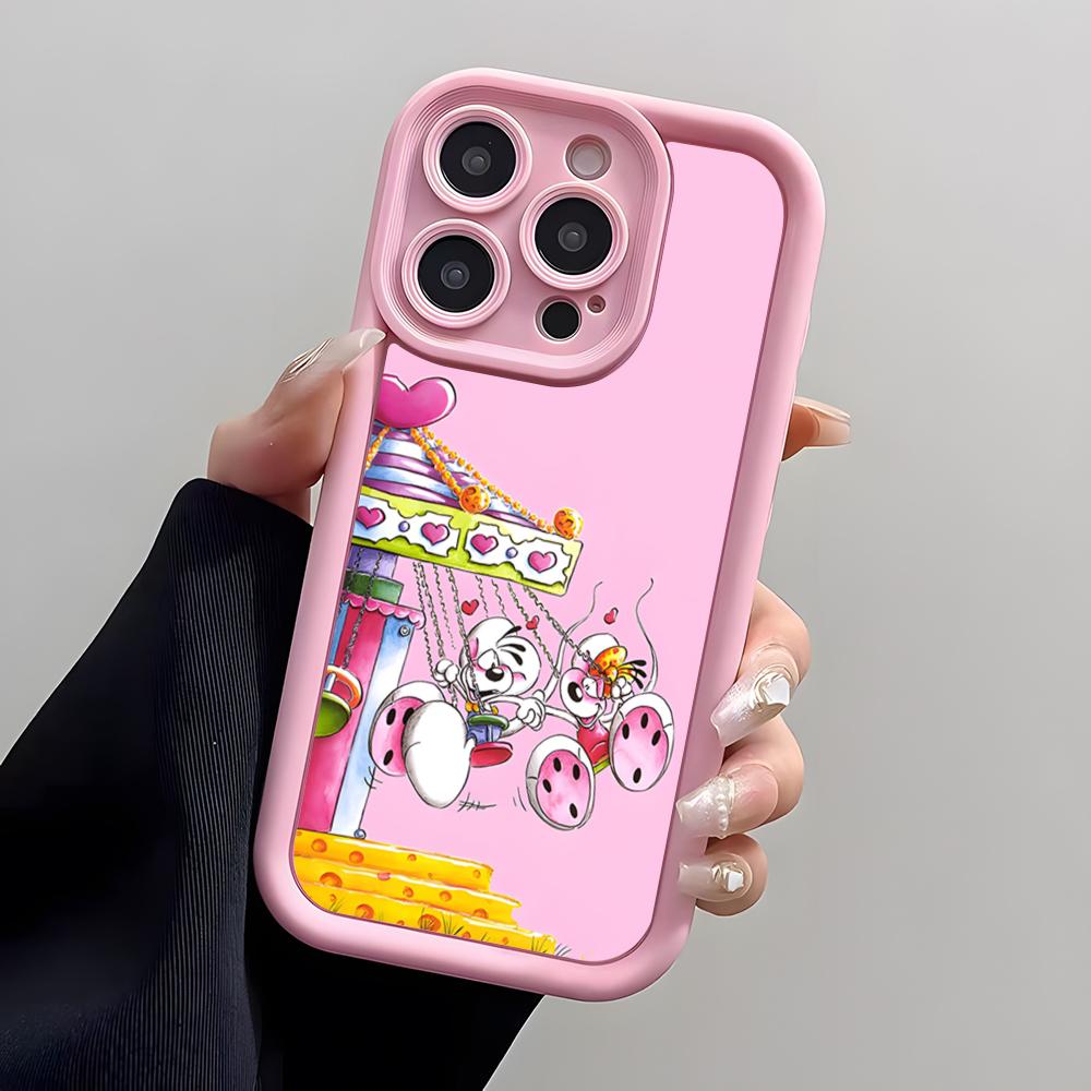 Cartoon D-Diddl Handyhülle Für IPhone Air 17 Pro Max 16 E 15 14 Pro Max 13 12 11 Mini Plus Weiche Silikon Hülle Rosa iPhone 14 Plus