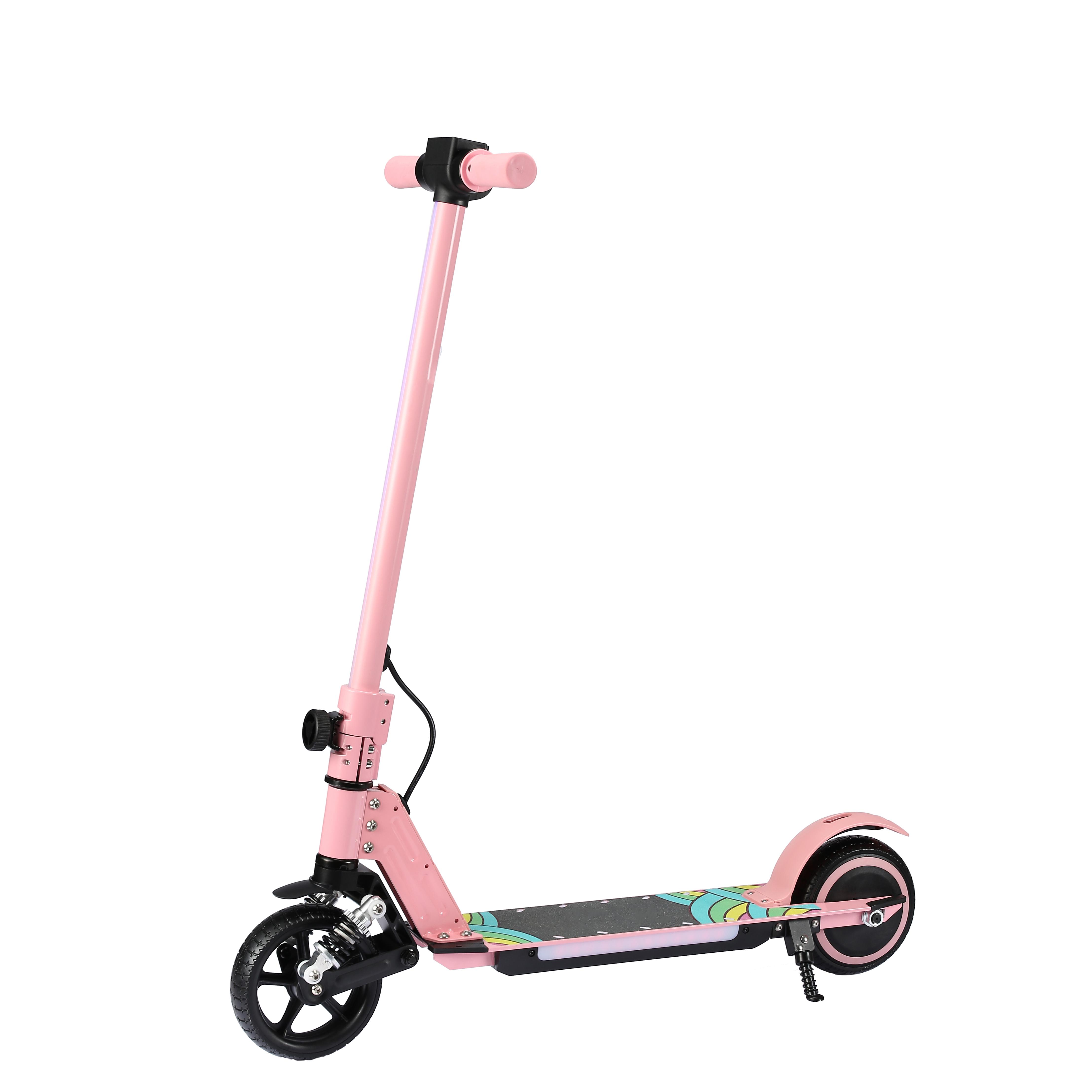 Simate S5 Faltbarer Kinder Elektro-Scooter Ultraleicht 7,2KG 130W Motor 14KM/h Sicherheitsgeschwindigkeit 70KG Zuladung Outdoor Spiel E-Scooter rosa