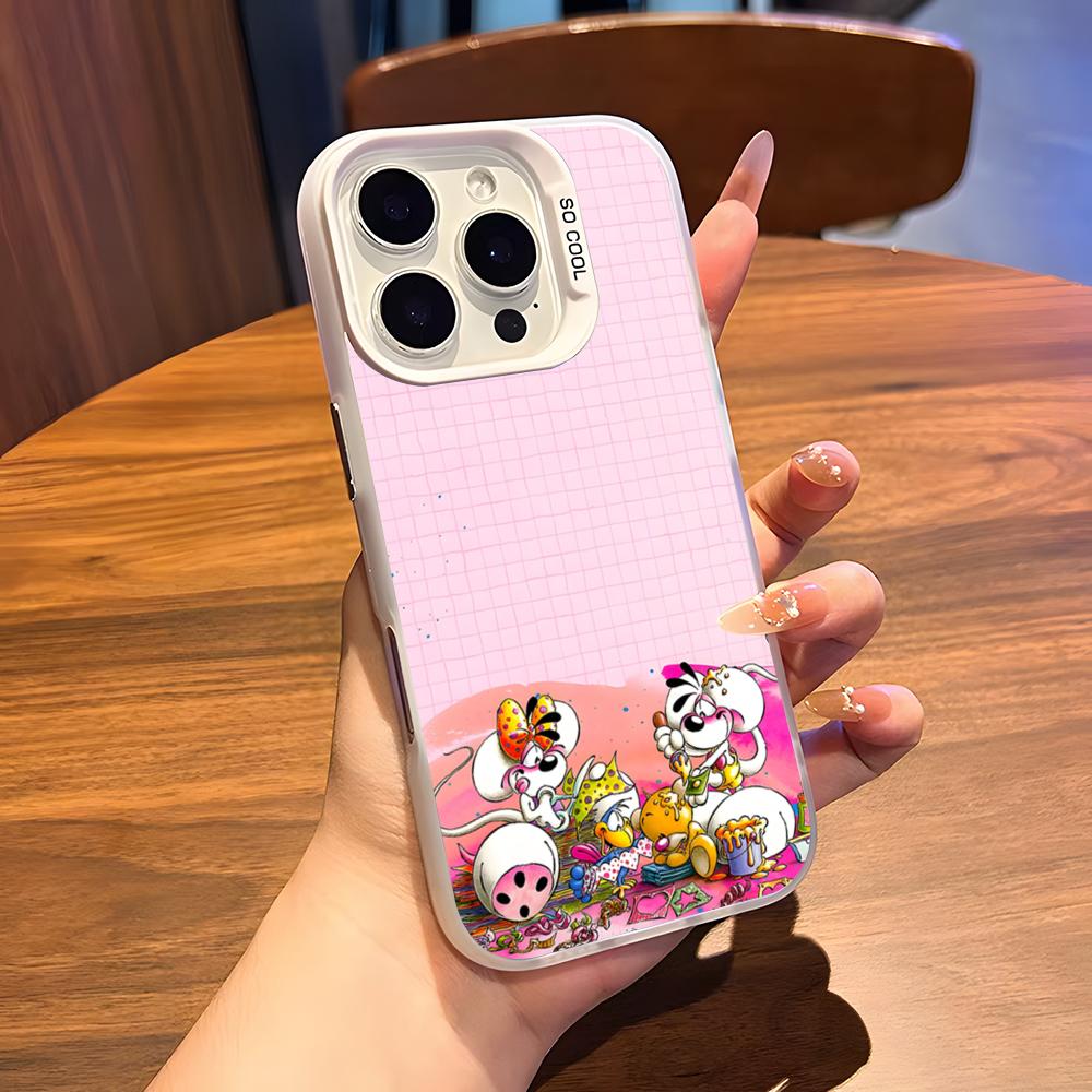 D-Diddl Handyhülle Für IPhone 17 Air 16 15 14 Plus 13 12 11 Pro 7 8 XS Max XR Silber Weiß Bumper Case iPhone 16 Plus
