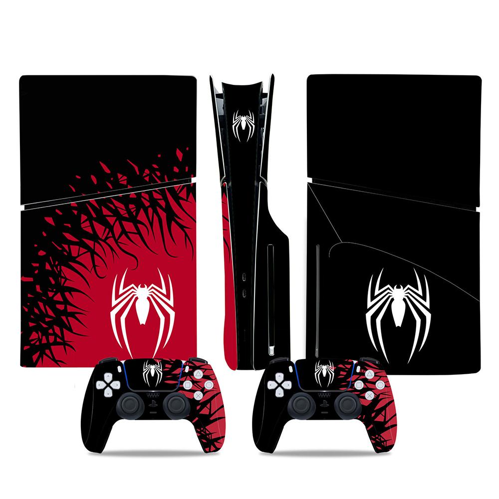 1 Satz Spider-Man Konsolen- und Controller-Skin-Aufkleber für PS5 Slim Neu
