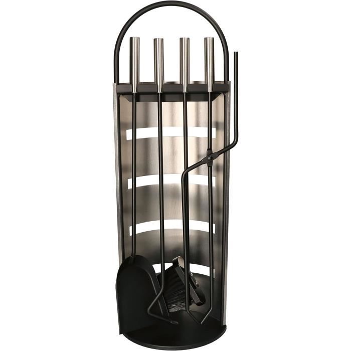 5-teiliger Kaminofen aus rostfreiem Edelstahl mit einigen argentéfarbenen - KOTARBAU®