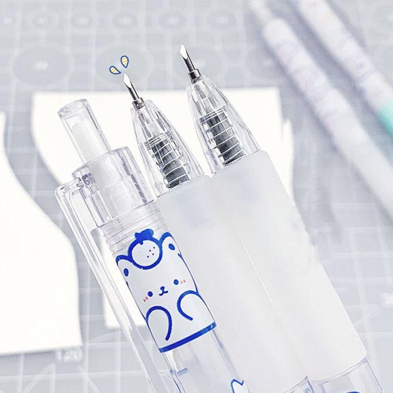 3 stücke Drücken Cartoon Bär Kunst Utility Messer Stift Messer Papier Schneiden Werkzeug Handwerk Werkzeuge Präzision Aufkleber Cutter Schule Liefert YSL 3pcs