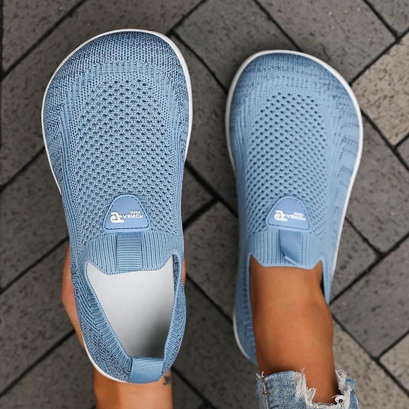 Modische Barfußschuhe für Herren und Damen Minimalistischer Cross-Trainingsschuh Breite Zehenbox für Sportarten Zero Difference Wander- und Laufschuhe 38 himmelblaue