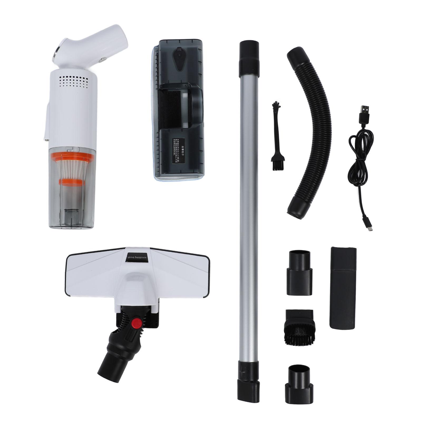 Akku-Staubsauger Leichter Nass-Trocken-Staubsauger Wiederaufladbarer Stab-Handstaubsauger mit Licht für