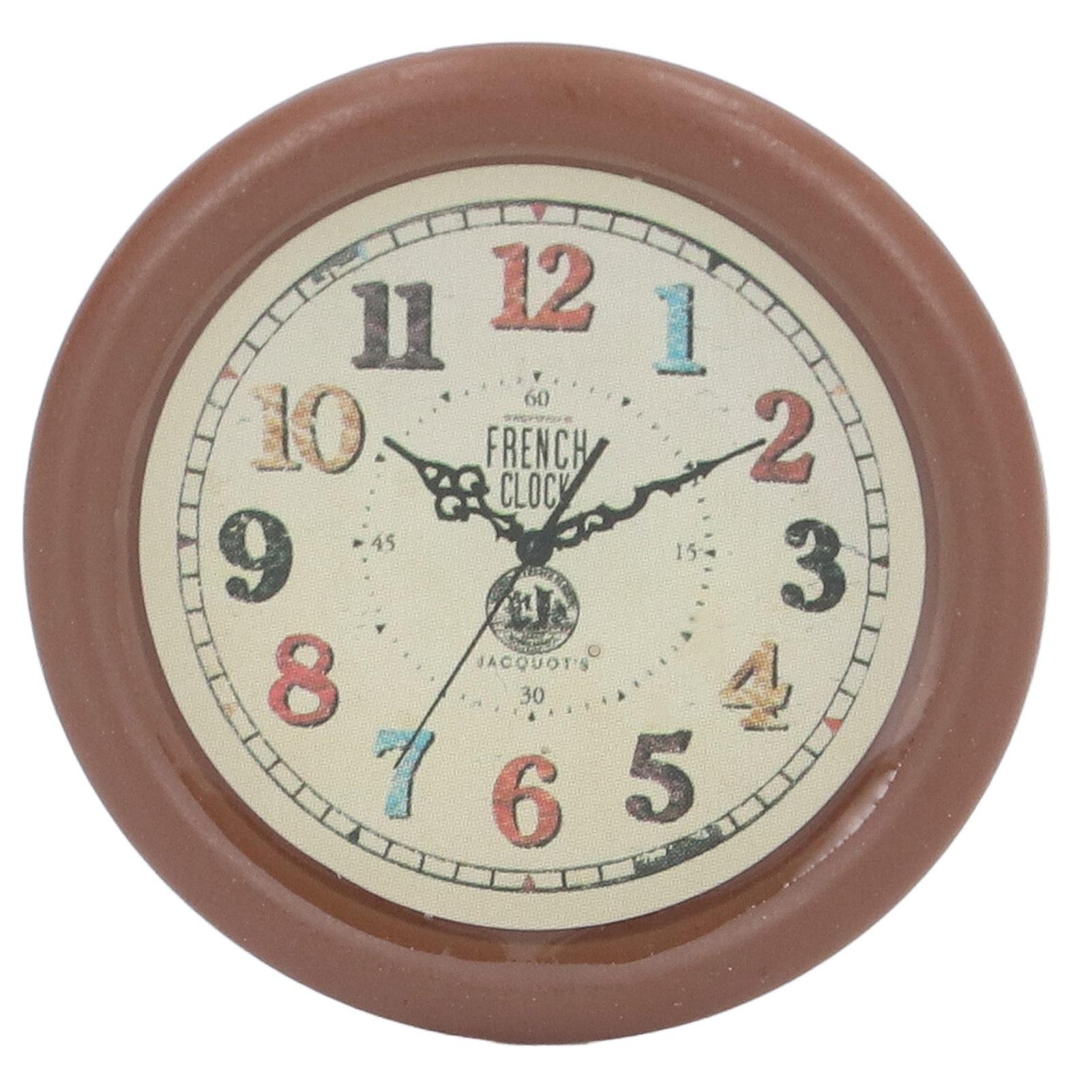 Puppenhaus Miniatur Runde Wanduhr Buntes Harz Tragbar Puppenhauszubehör für 1:12