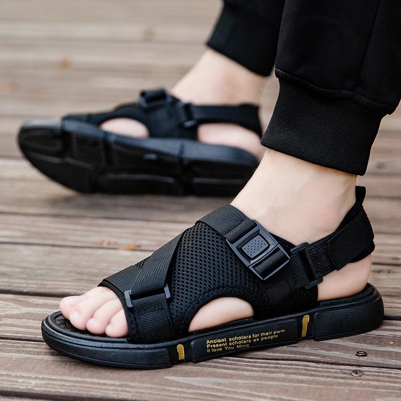 Outdoor Atmungsaktive Komfort Slip On Plus Größe Offene Schuhe Casual Männer Sandalen Sommer Schuhe Sandale Herren PVC Sandalen 42 gold