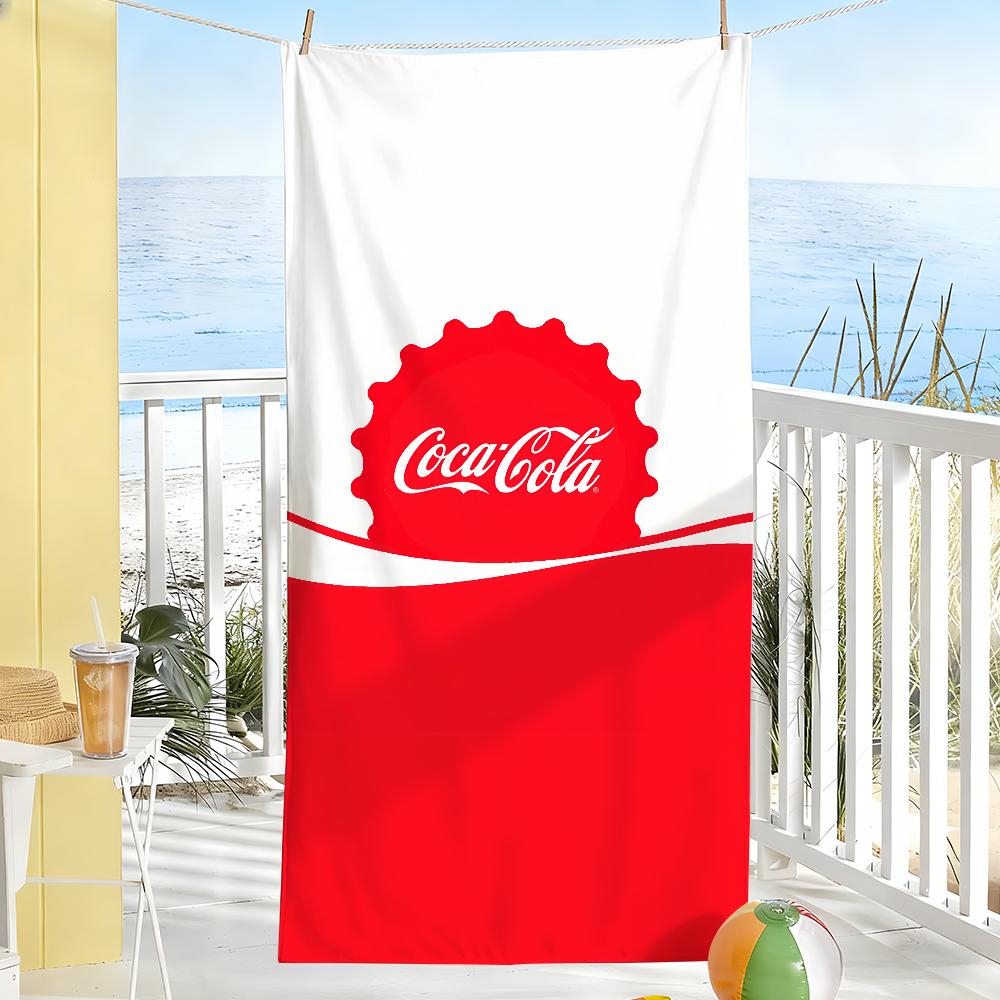 Modischer Druck Kunst Handtuch Weich Pool Geschenk Für Reise Fitnessstudio Dusche Camping Schnelltrocknend Sport C-Coca C-Cola-S Große Strandhandtücher W140*H180(CM)