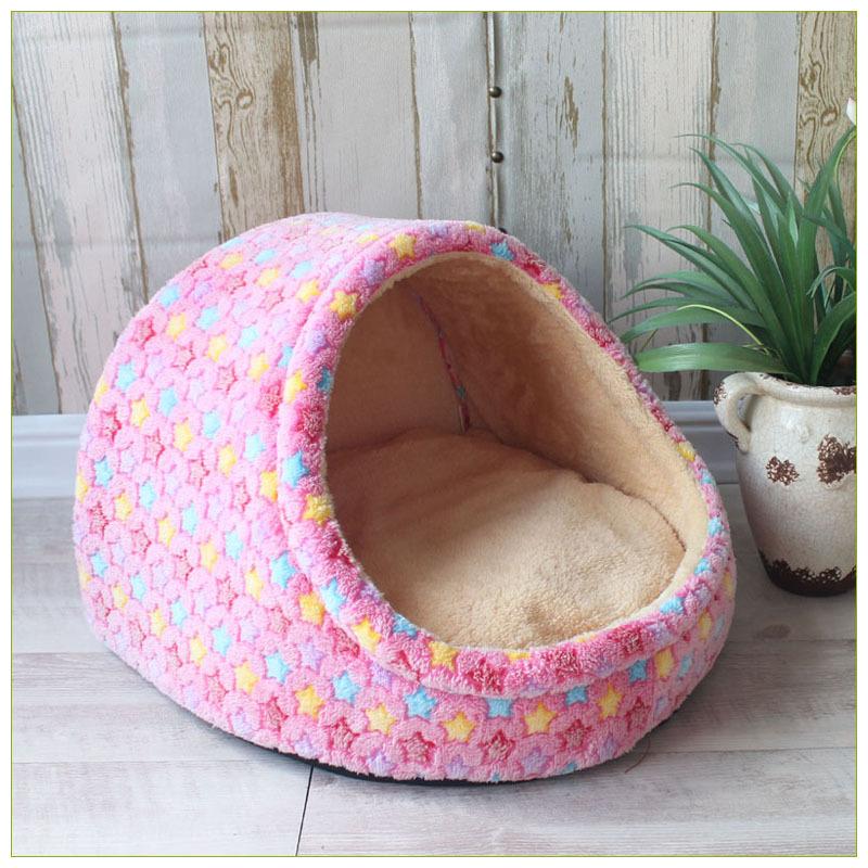 Haustier-Hundehütte, warmes Hundebett, Zwinger, weiches Welpenkissen, Katzennest, Hundekorb, Chihuahua, Teddybett für kleine und mittelgroße Hunde, Haustierlieferant S gray