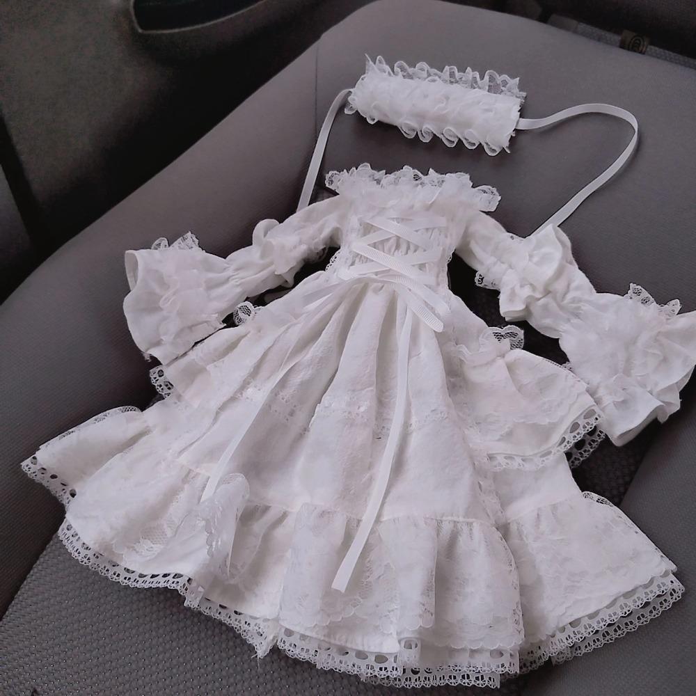 30cm 1/4 1/6 BJD Babykleidung 1/4 Puppe Hof Lolita Rock SD Retro Kleid Prinzessinnenkleid 30cm clothes gray