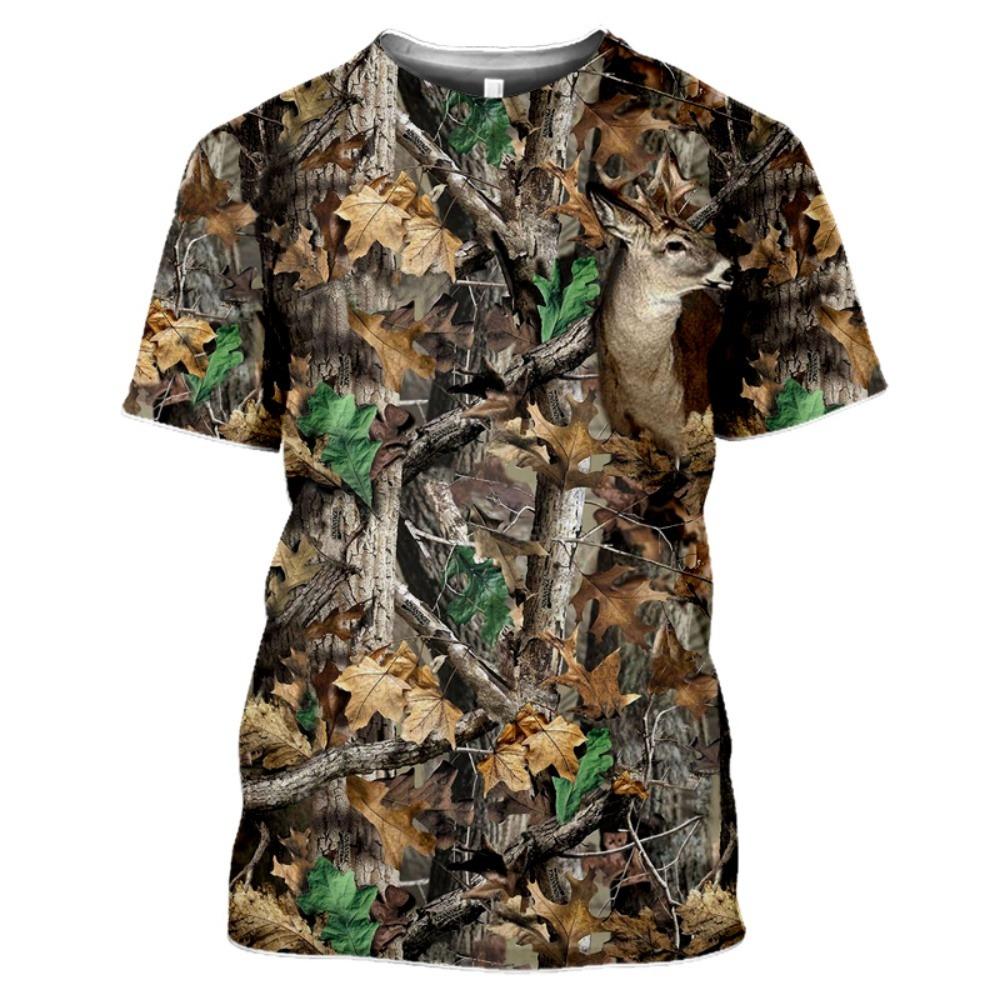 Jagd Tarn T-Shirt Sommer T-Shirt Mann 3D Druck Streetwear Kleidung Kurzarm Kleidung Luxus T-Shirt Herren Kleidung 6XL black