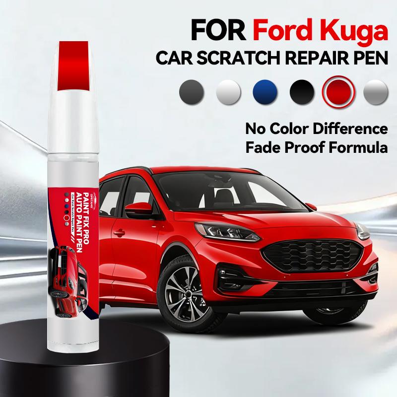Für Ford Kuga 1990-2026 Lackreparaturstift Ausbesserungsstift Kratzerentferner DIY Autozubehör Schwarz Weiß Silber Grau Blau Rot rot