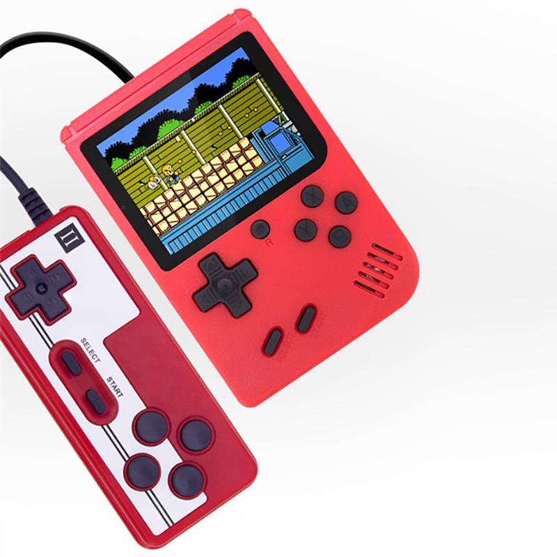 Mini-Retro-Spiel-Handheld-Spielekonsole, integrierte 400-Spiele-Box, klassisches Retro-Gamepad, Geschenk für Kinder With Gamepad rot