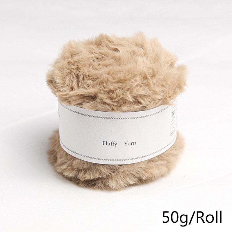 50 g/Rolle Babykleidung, Kunstpelzfaden, Nerzgarn, Häkelgarn, gewebtes Wollgarn, Häkelpullover, Schal