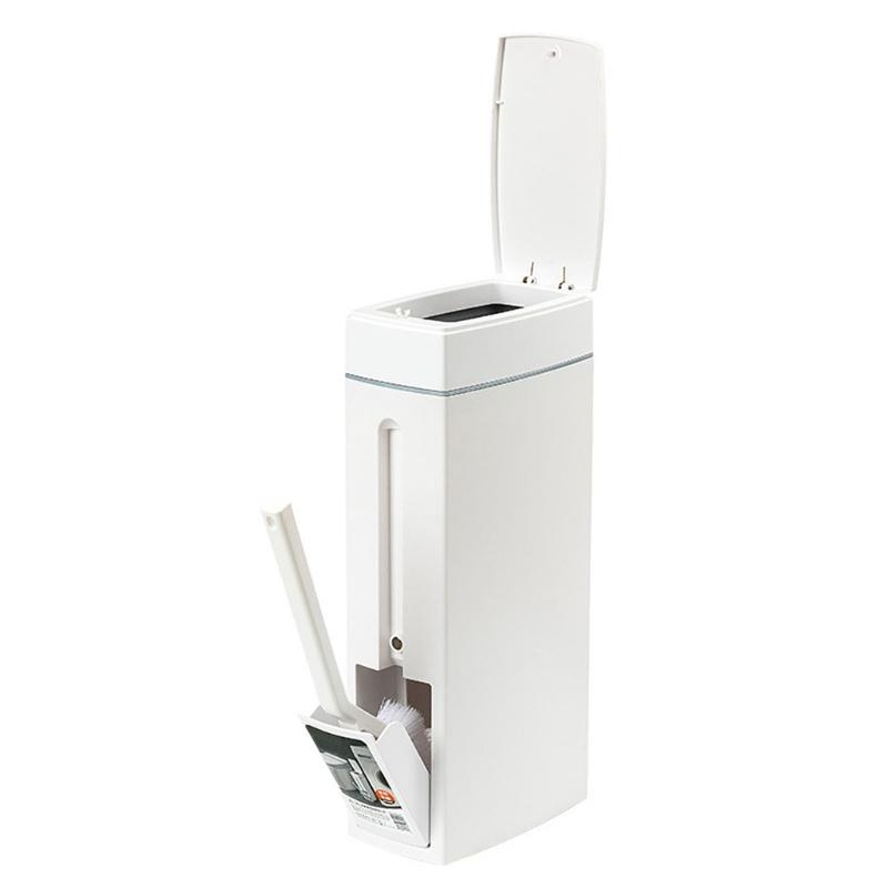 Schmaler Mülleimer Toilettenbürstenset Badezimmer Kunststoff Abfalleimer Mülleimer Küche Mülleimer Mülleimer Haushaltsreinigung
