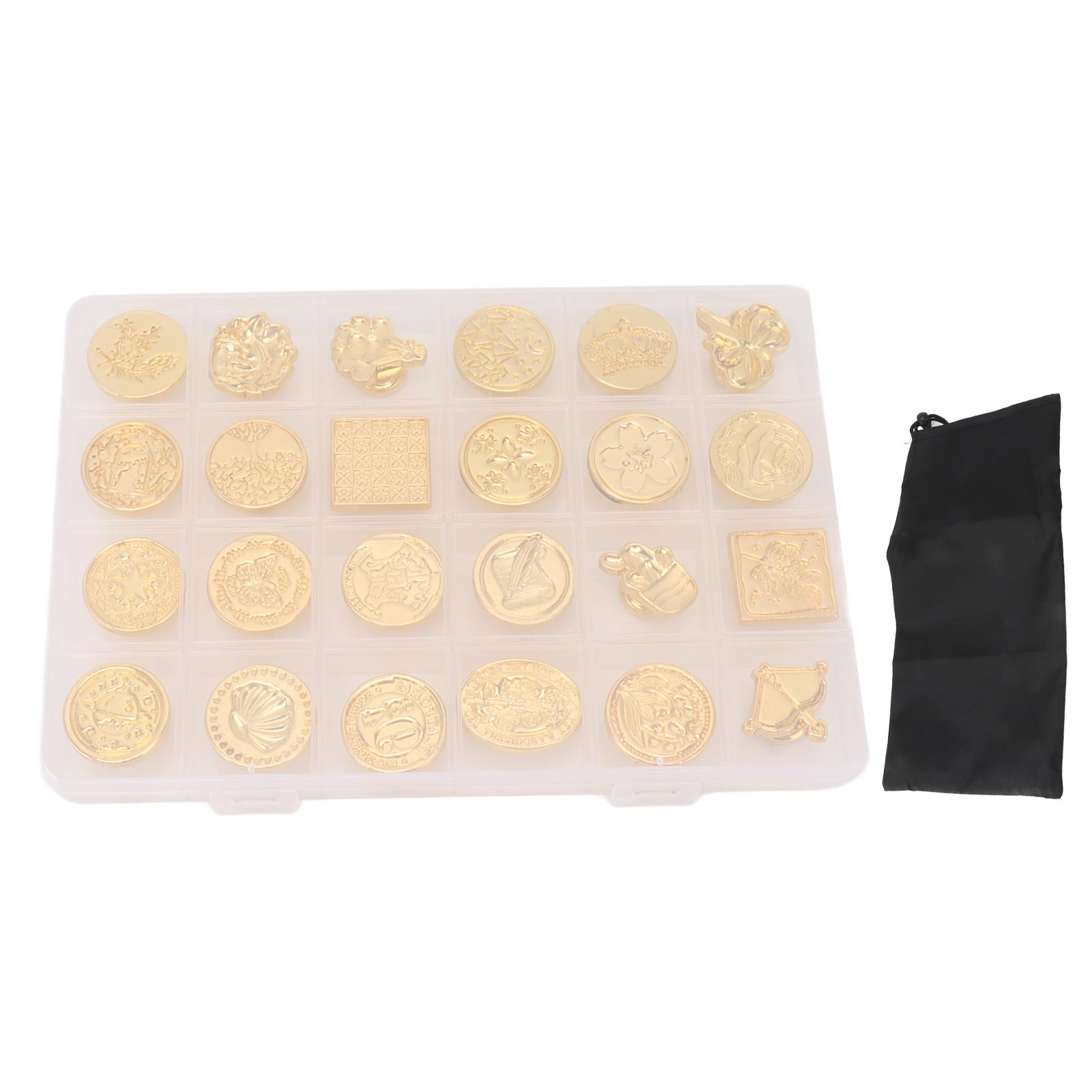 24 stücke Abnehmbare Siegellack Briefmarken Vintage Wachs Siegel Stempel Kit Mit Geschenk Box Für Geschenk Dekoration