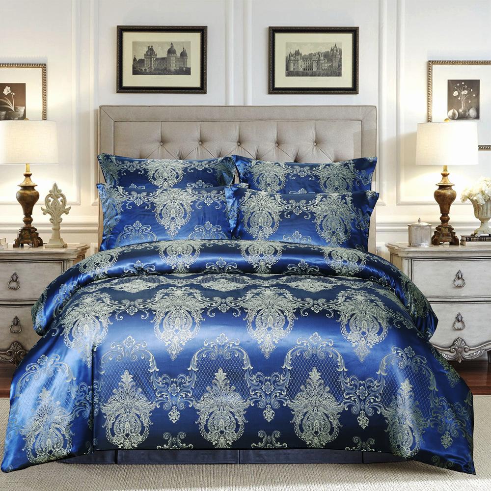 3PCS Home Bettwäsche Set Jacquard Bettbezug-set Bettwäsche Luxuriöse Bettwäsche Einzigen Königin König Größe Bett Sets 135*200cm 2pcs