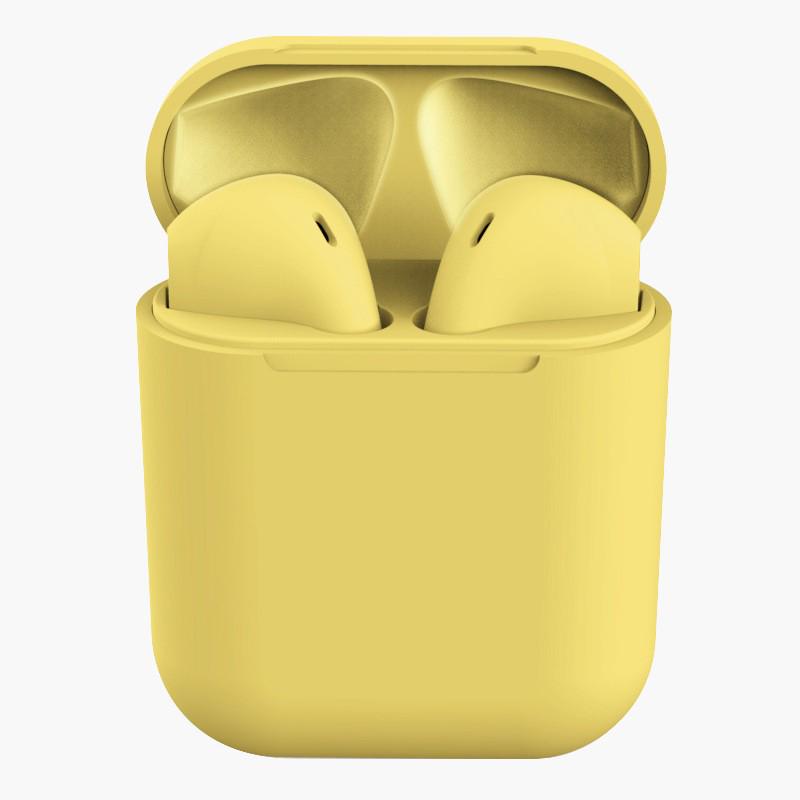 Inpods12 TWS TWS Ohrhörer 5.0 Bluetooth-Kopfhörer, kabelloses Headset für iPhone und alle Android-Telefone gelb