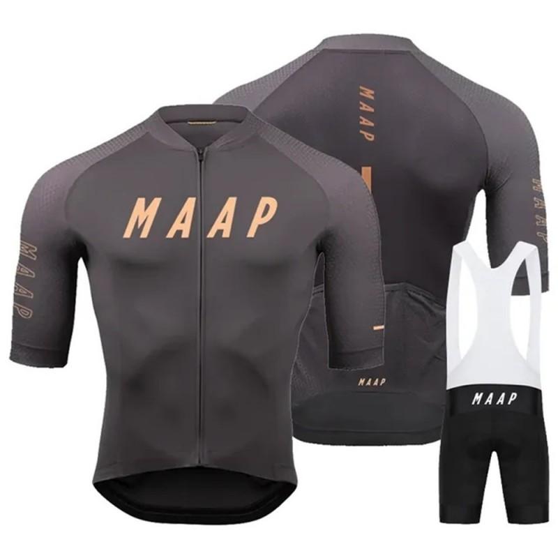 MAAP Radtrikot Trägerhosen Set Rennrad Mountainbike Fahren Schnelltrocknend Atmungsaktiv Kit M