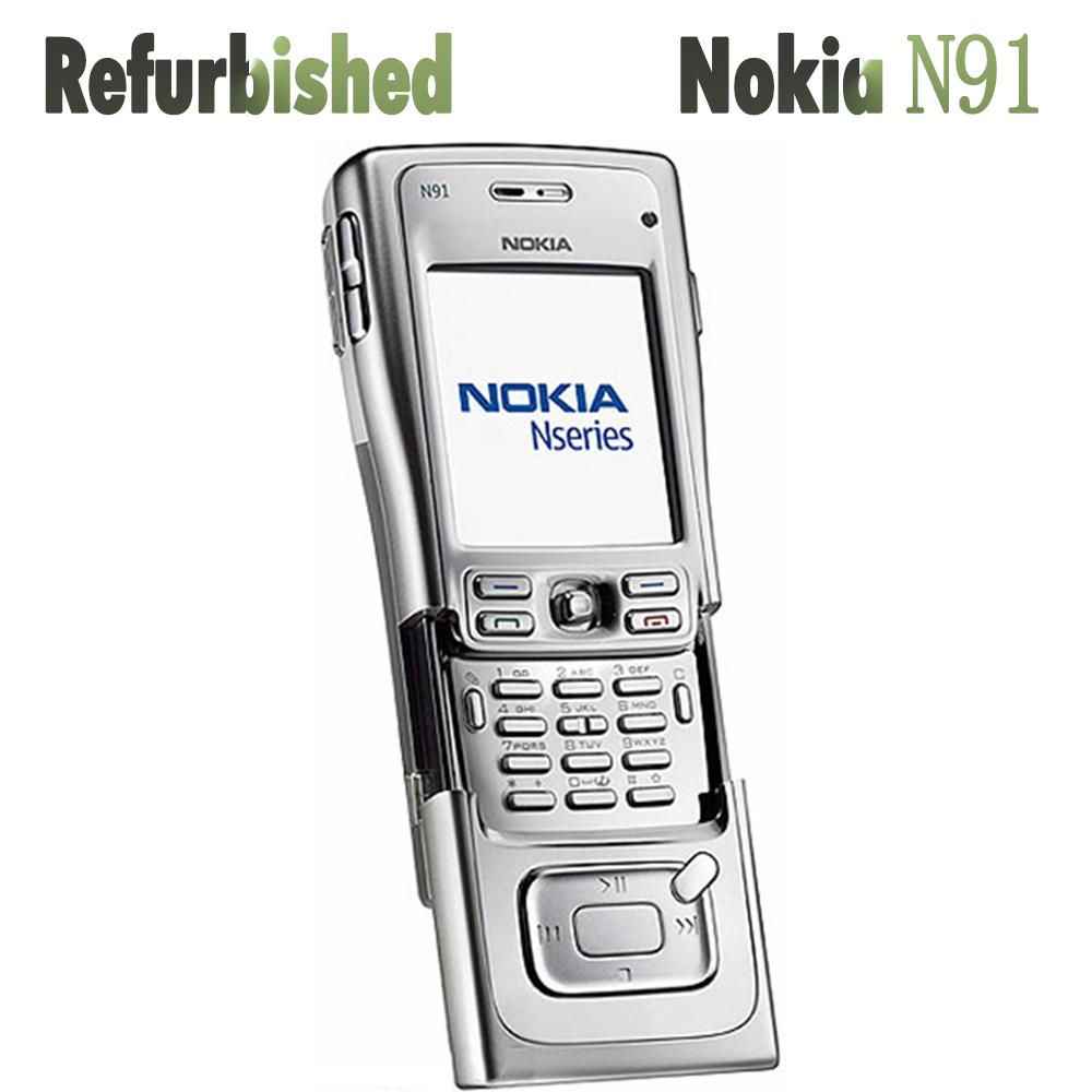 Generalüberholtes Nokia Original Nokia N91 Mobiltelefon mit 1 SIM 4GB Simple Set schwarz