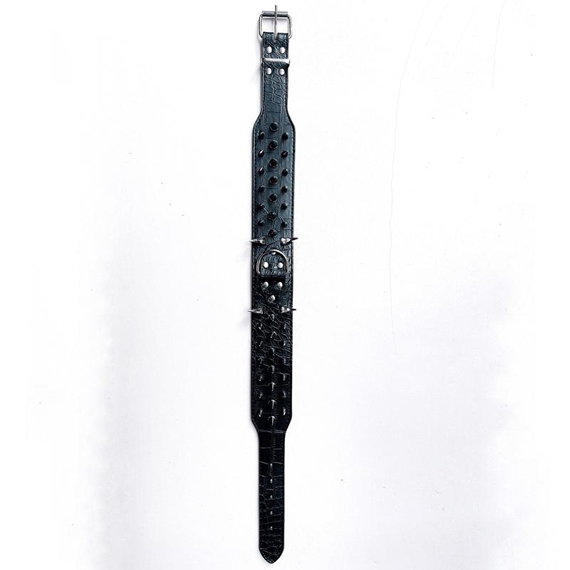 Hundehalsband mit Stacheln Stilvoll Verstellbar PU-Leder Hundehalsband mit Stacheln und Nieten für Mittelgroße Große