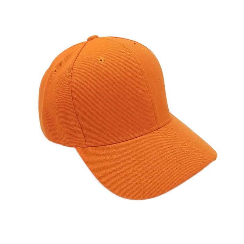 Unisex-Hut, einfarbig, gebogen, Sonnenblende, Hut für den Außenbereich, staubdicht, Baseballkappe, einfarbig, modisch, verstellbar, Freizeitkappen für Männer und Frauen orange