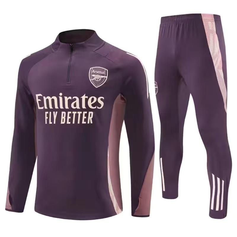 Herbst und Winter Heißes Manchester United Trainings Trikot Arsenal Langarm Halber Reißverschluss Fußball Trikot Kinder Anzug Erwachsenen Anzug S(155-170)cm