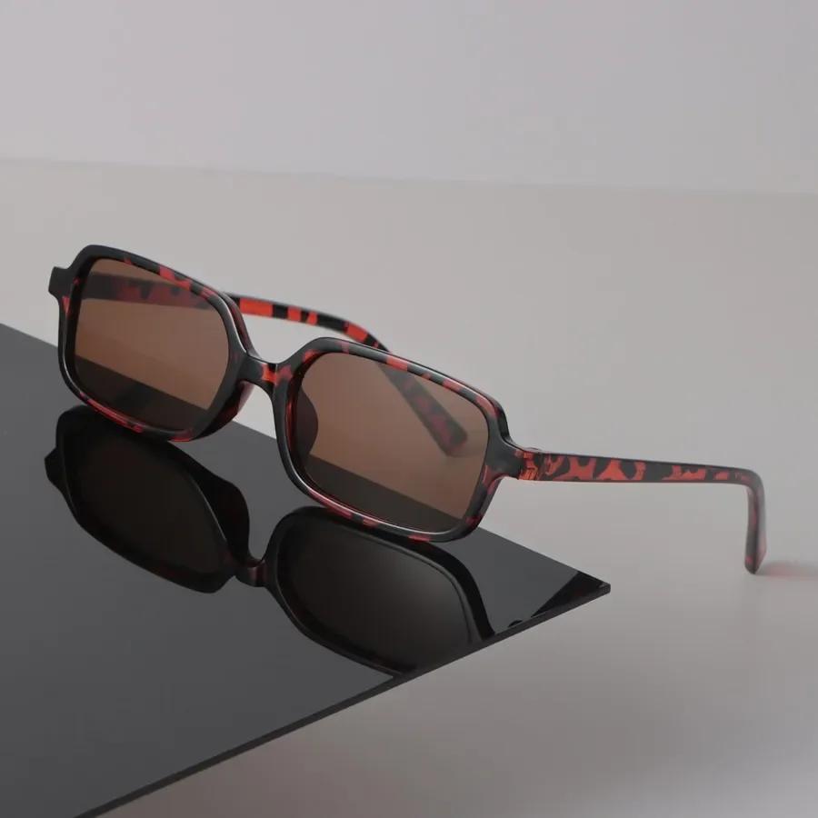 Quadratische Sonnenbrille Damen Herren Retro Stylisch Spiegel Minimalistisch Glas Sonnenbrillen Damen Herren Cool Einzigartig Oculos De Sol Other brown