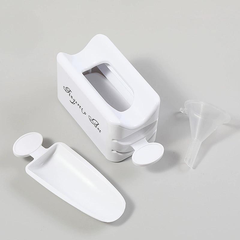 Nails art glitter powder sequins double layer manicure tool rhinestones gems decorations recycling box storage portable containe