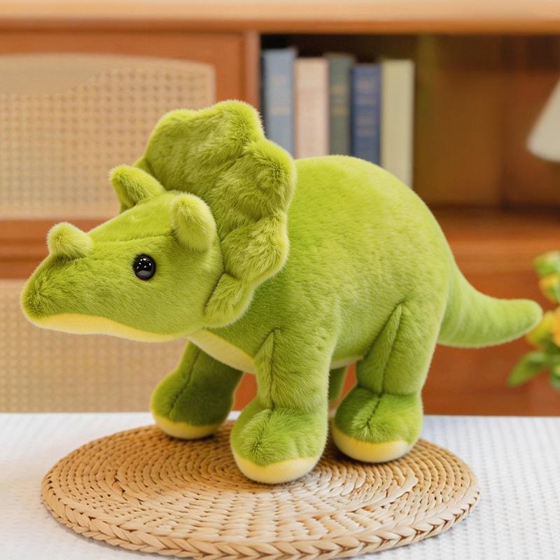 Grünes Dinosaurier-Thema Weiche Plüschtiere Dreieckiger Drache Tyrannosaurus Rex Kuscheltier Brüllen Kindergeburtstag Mitgebsel Geschenke