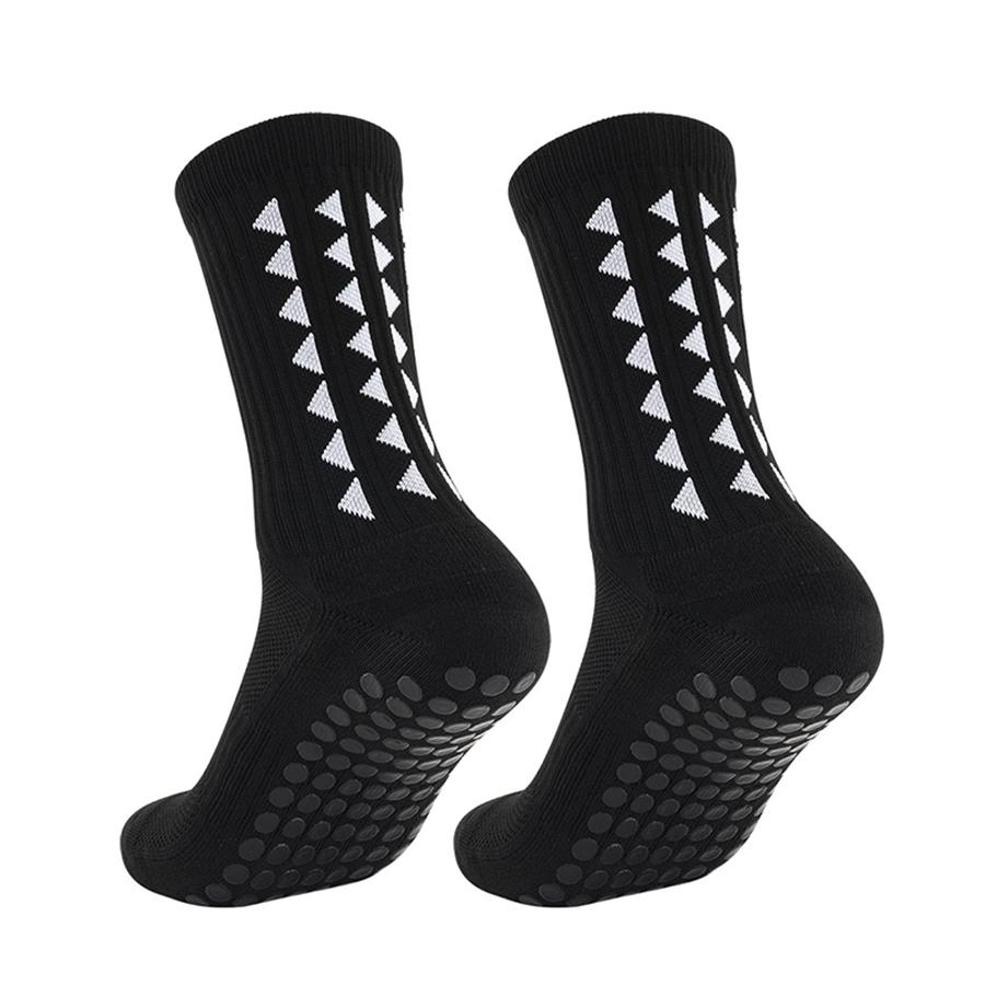 Herren Damen Fußball Grip Socken Frotteesohle Sportsocken Rugby Fußball Radfahren Laufen Übung Sportsocken 1 pair schwarz
