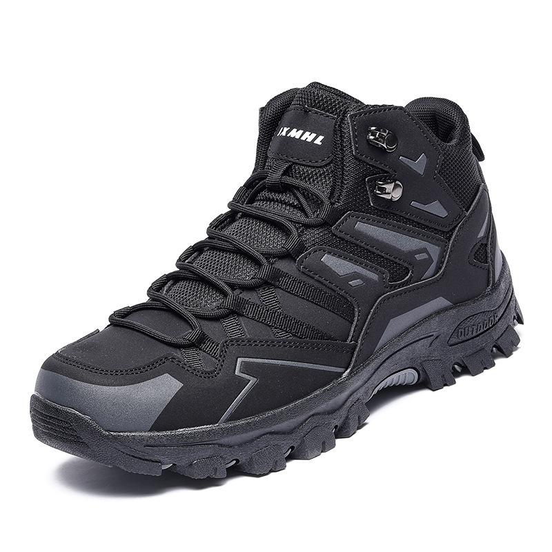 Neue Wanderschuhe Unisex Outdoor Wandersport Schuhe Campingstiefel Damen Wasserdichte Wanderschuhe Rutschfeste Wander-Knöchelschuhe 38 schwarz