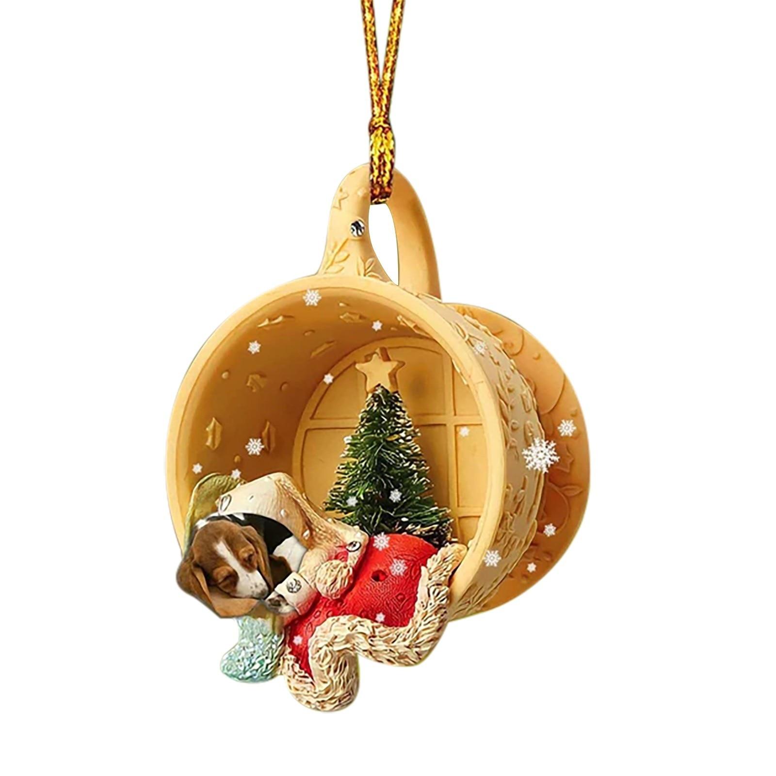 2023 Weihnachten Baum Anhänger Niedlichen Hund Tier Drop Ornament Neue Jahr Festliche Partei Liefert Raum Dekoration Weihnachten Geschenk