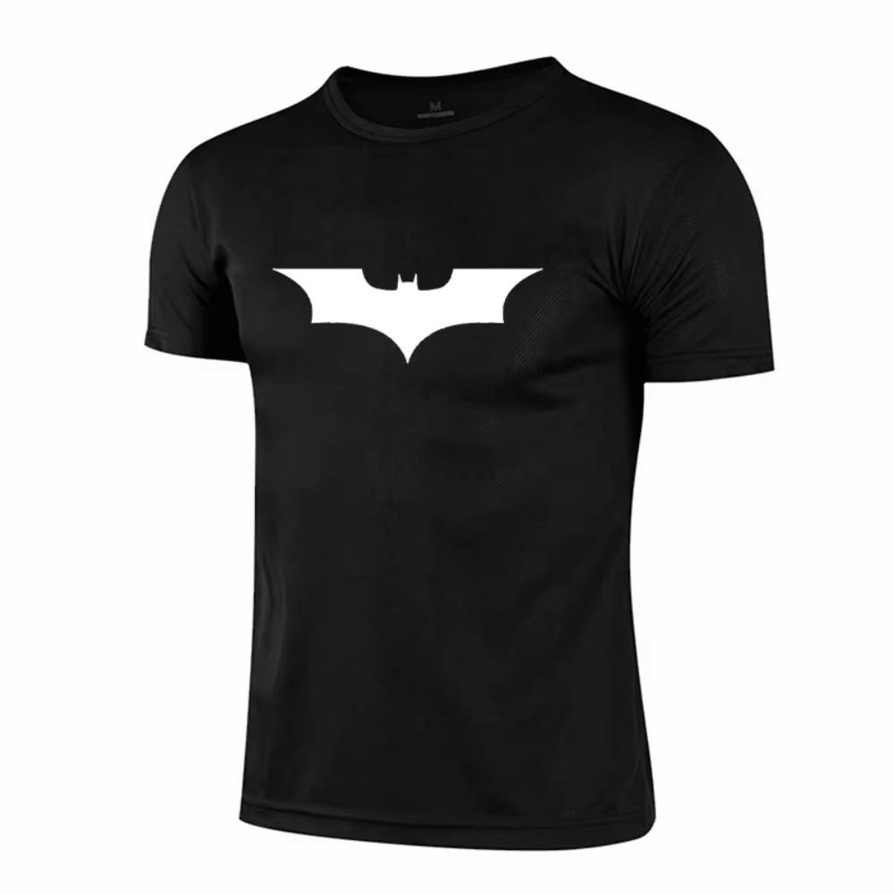 2024 Sommer Neu Herrenmode Bedrucktes Kurzarm-T-Shirt Outdoor Laufen Lässig Atmungsaktiv Schnelltrocknend Sport Kurzarm M schwarz