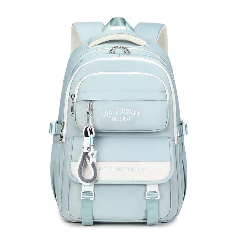 Mode Mädchen Schulrucksack Schultaschen Teenager Laptop Rucksack Lässiger Reiserucksack Büchertasche Kinder Schultasche Wasserdicht hellblaue