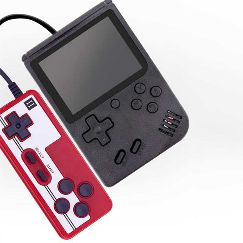 Mini-Retro-Spiel-Handheld-Spielekonsole, integrierte 400-Spiele-Box, klassisches Retro-Gamepad, Geschenk für Kinder With Gamepad schwarz