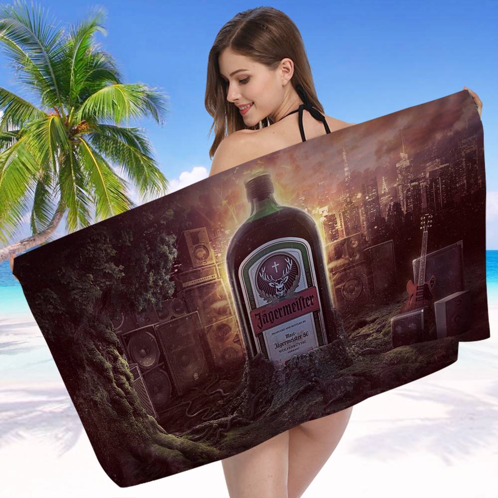 J-Jägermeister Mikrofaser Strandtuch Saugfähig Schnelltrocknend Weich Yoga Schwimmen Resort Bergsteigen Handtuch W76*H152(CM)