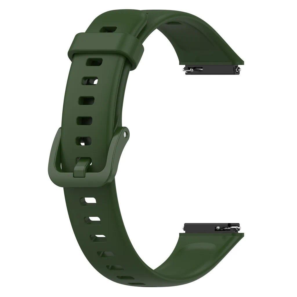 Silikon Armband für Huawei Band 7 Band7 Weich Wasserdicht Sport Smartwatch Armband Mode Armband armee grüne