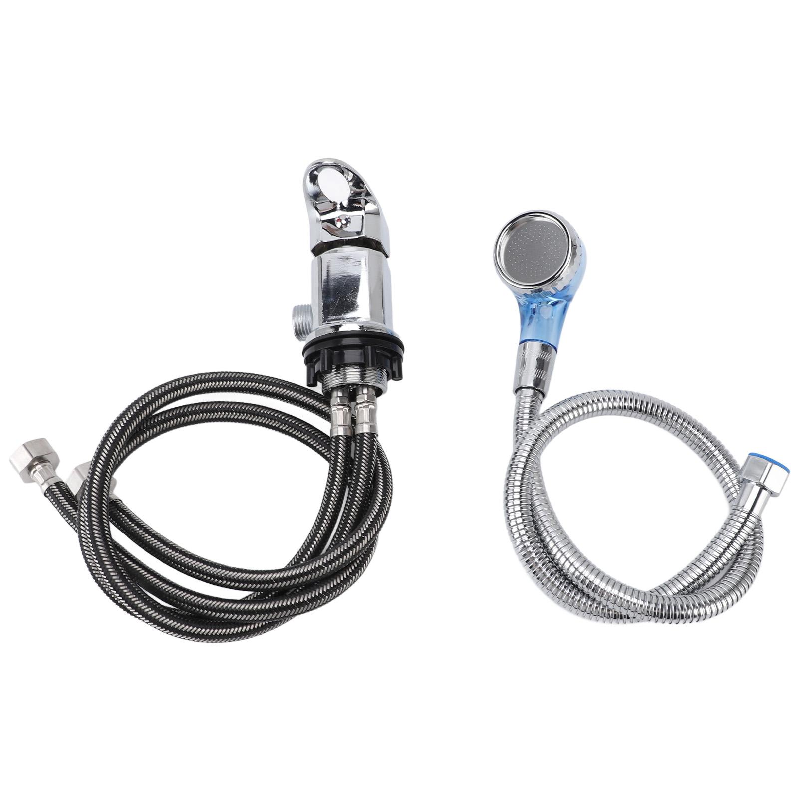 60cm Shampoobecken Armatur Sprüher Mischventil Auslaufsicher Chrom Zinklegierung Shampoobecken Armatur