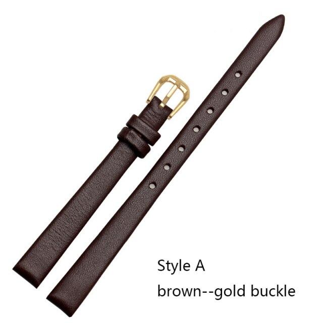 Echtes Leder-Uhrenarmband, Damenmode, Armband, Armbanduhren, Mini-Band, 6 mm, 8 mm, 10 mm, 12 mm, 14 mm, kleines Uhrenarmband, Rot 6mm